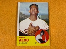 D8-46 BASEBALL CARD - MATTY ALOU - SAN FRANCISCO GIANTS - 1963 TOPPS - CARD #128