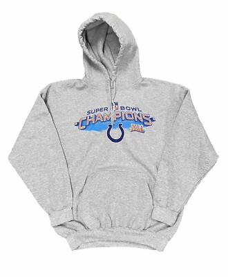 Indianapolis Colts Super Bowl XLI Champions NFL Mens XL Hoodie Sweatshirt  Gray