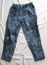 Women Desmond Dempsey 100% Linen Pants Sz 8 (WP275)