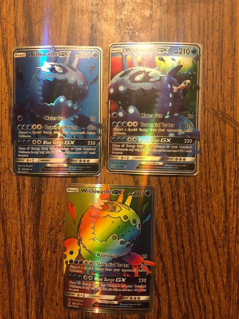  FAKE Pokemon Wishiwashi GX Holo SecretRare NM FAKE Get All 