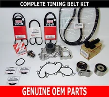 GENUINE TOYOTA OEM 3.4 LITER 5VZFE V6 COMPLETE 17 pcs TIMING BELT & PUMP KIT 
