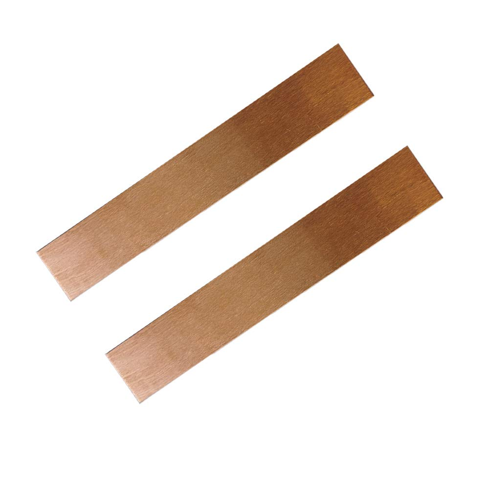 Pure Copper Anode Sheet 2Pcs 99.95% Purity Copper Electrode Strip for Copper El
