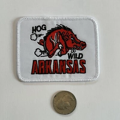 Arkansas Razorbacks vintage IRON ON PATCH 3.25” 2.75” Hogs A1 GRADE