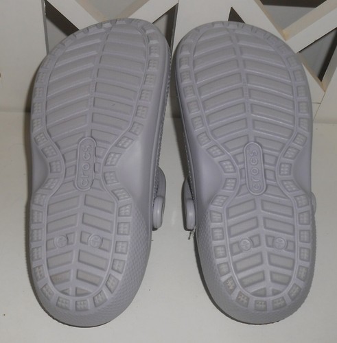 Zuecos de lavanda Crocs forrados pantuflas difusas para mujer talla 7 zapatos - Imagen 3 de 3