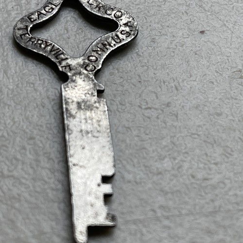 Vintage Steel Flat Skeleton Key Eagle Lock Co. Terryville Con - Picture 3 of 12