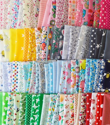 Gemischter 100% Baumwollstoff Material Restposten Wert Konvolut Reste Ableger Quilten 