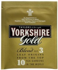 Yorkshire Gold Black Tea Enveloped Tagged Bags - Individually Wrap - 200 Sachet