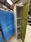 Bisley four door locker in Grey With Green Doors Height 1800mm Width 300mm