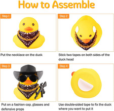 Black Cool Rubber Duck Car Ornaments Cool Car Accessories Duck Car Dashboard ...