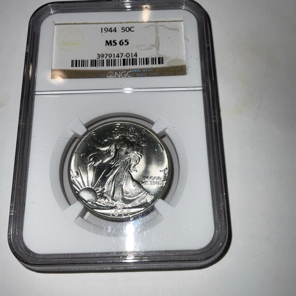 NGC 1944. 50C. WALKING LIBERTY SILVER HALF DOLLAR. MS65 - Image 2 of 3