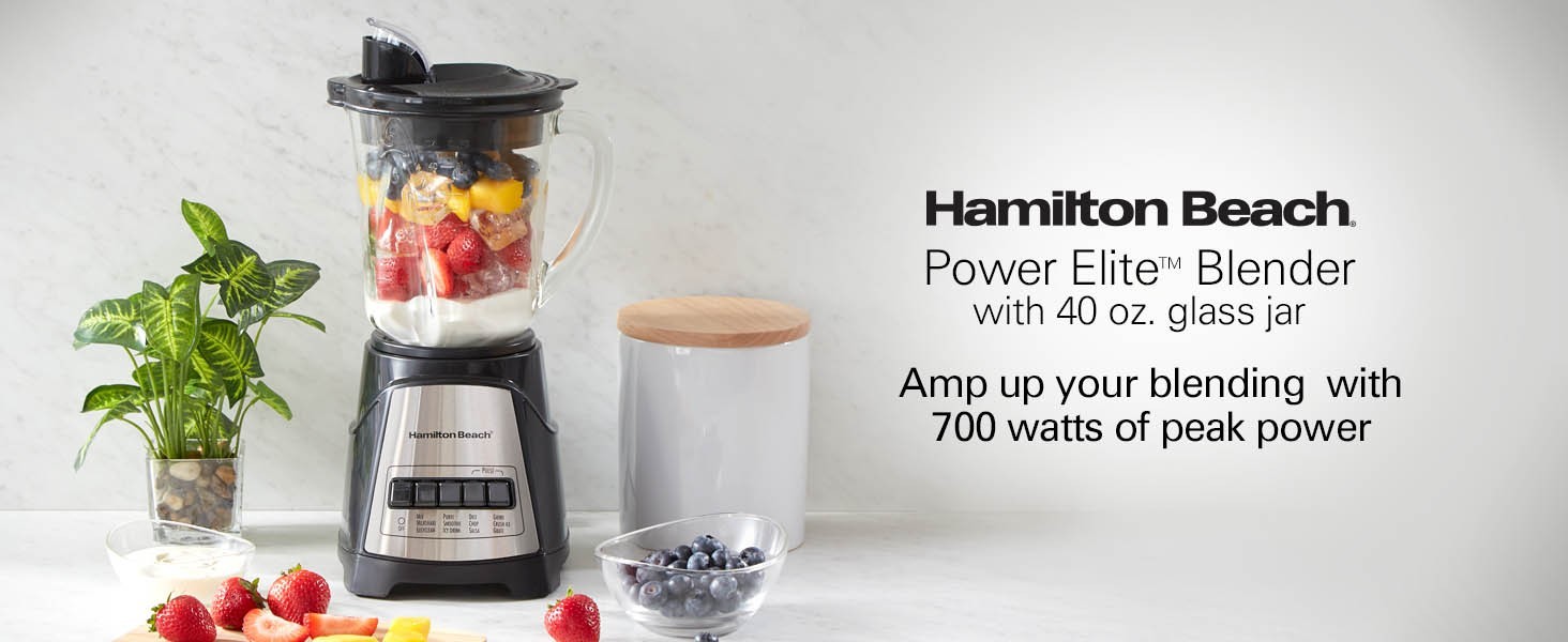 Hamilton Beach Power Elite Multi-Function Blender - Black (5