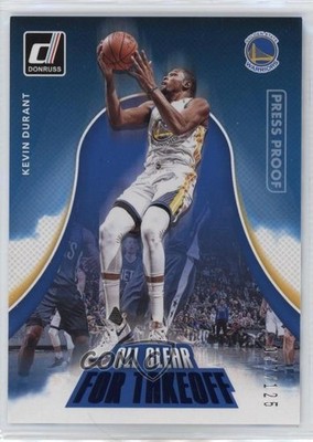 2017 Panini Donruss All Clear for Takeoff Press Proof Blue /125 Kevin Durant qw7