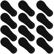 Paticr 12 Pairs Kids No Show Socks, Breathable Low Cut 9-12 Years, Black