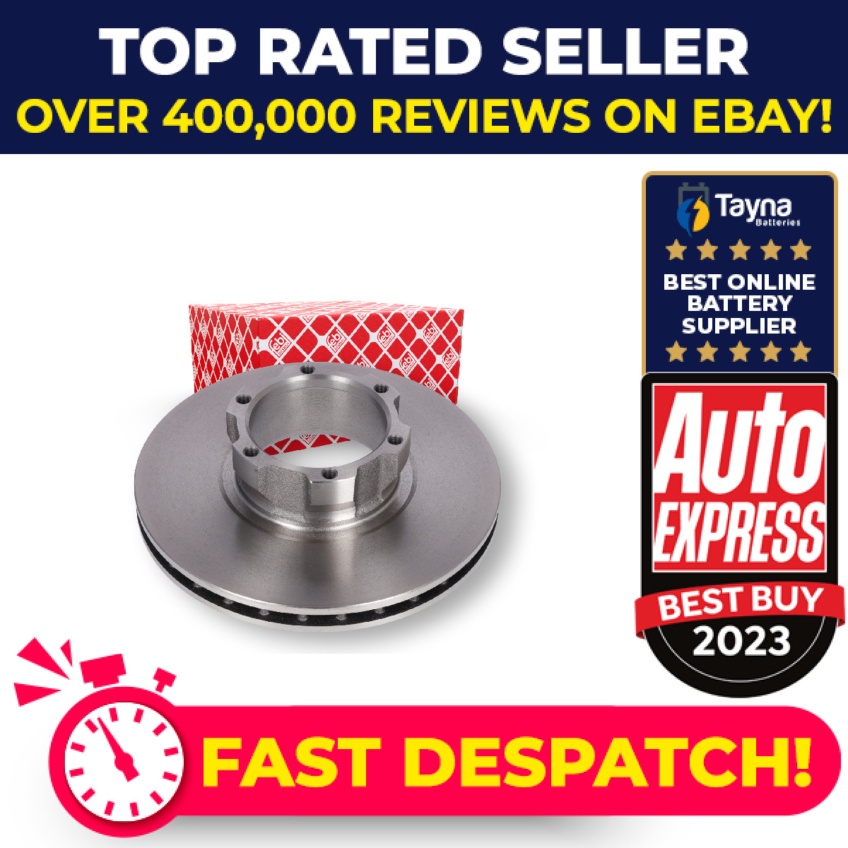 2x CV Brake Discs Pair Vented Front 07511 Febi A6704210012 A6704210112 Quality