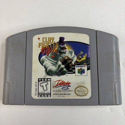 Clay Fighter 63 1/3 (Nintendo 64, 1997) N64 Tested Works And Authentic