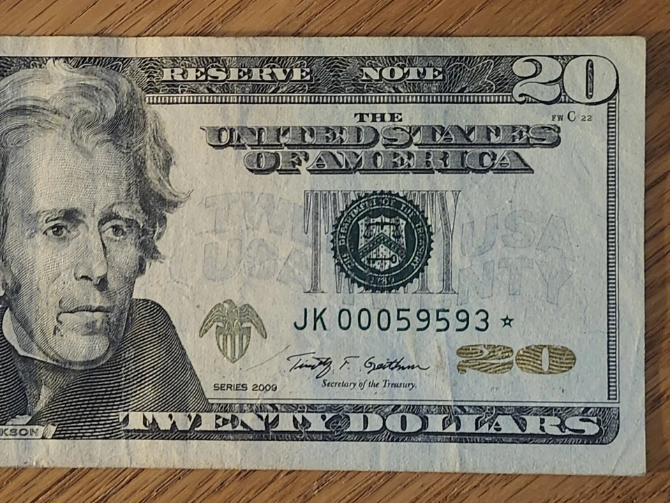 2009 $20 "STAR NOTE" DALLAS DISTRICT JK00059593* 000 START - Image 4 of 4