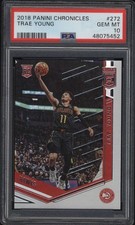 2018 Panini Chronicles Elite #272 Trae Young PSA 10 Gem Mint Rookie Card RC . rookie card picture