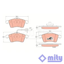 Fits VW Transporter Transporter/Caravelle Brake Pads Set Front Mity #4