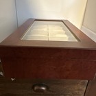 Beautiful Faux Finish 10 WATCH STORAGE BOX - Clear Plastic Top — photo 3