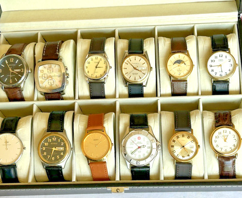 From Charity/Auction-WATCH LOT-SEIKO/BENRUS/SKAGEN/SWISS MIL. Untested-No Box-Re