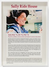 Sally Ride Personally Owned Stanford University Lucite Plaque - NASA Astronaut