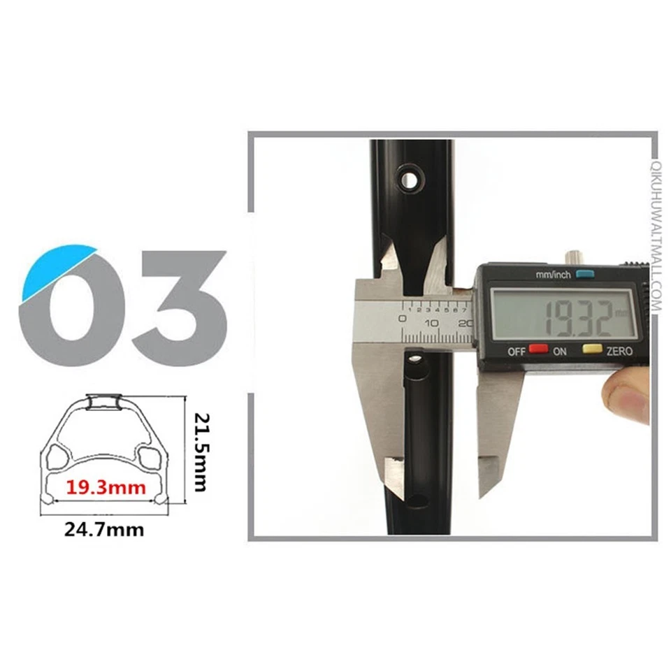 Robuste 26 Zoll Fahrradfelge für Mountainbikes Doppelscheibe 24/28/32/36 Loch - Bild 4 von 4