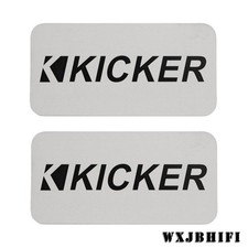 KICKER Speaker Emblem Design Aluminum Logo Badge 76.2mm 3" X38.1mm 1.5" 