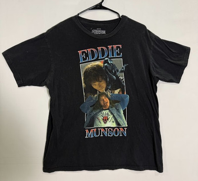 Strangers Things Eddie Munson T-Shirt Size L Large Netflix Adult Clothing