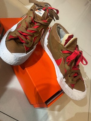 NIKE sacai x Blazer Low British Tan SIZE 8.5  