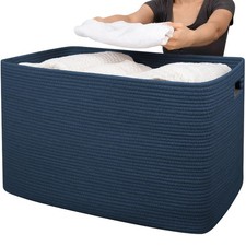 118L XXXLarge Cotton Rope Storage Basket, Oversized Blanket Basket, Used for ...
