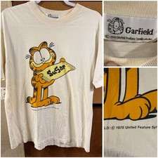 Vintage Garfield Sugar 1978 Cartoon T Shirt Graphic Print 70s Distress Grunge