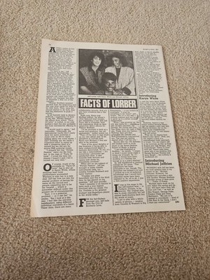 TPEEP571 MAGAZINE ARTICLE & PICTURE 11X8'' JEFF LORBER 