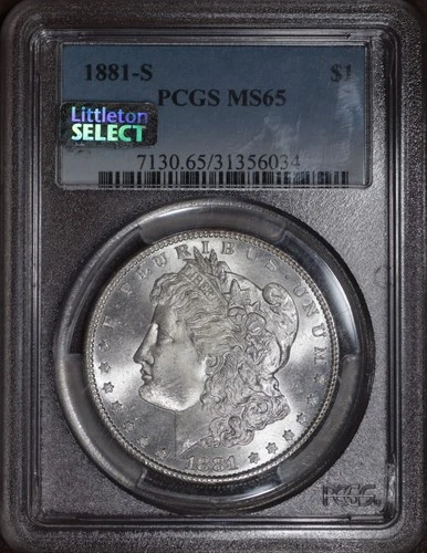 1881 S Morgan Silver Dollar $1 - PCGS MS65 - Original Gem Coin SKU#584
