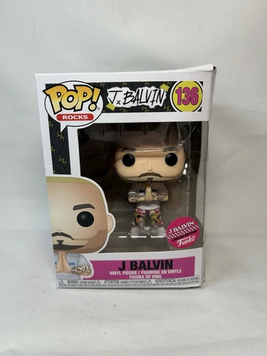 Funko Pop Rocks  J Balvin 136 Limited Edition Figure Reggaeton PR Colombia NEW