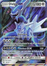 Dialga GX 82/131 Holo GX Rare Forbidden Light Pokemon Damaged