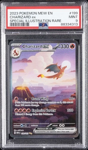 2023 POKEMON MEW EN-151 SPECIAL ILLUSTRATION RARE #199 CHARIZARD EX PSA 9