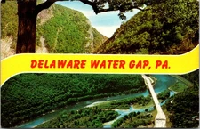 Delaware Water Gap Pocono Mountains Area Pennsylvania Vintage Postcard