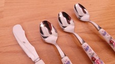 Royal Crown Derby Royal Antoinette - Utensils - 3 Spoons & 1 Butter Knife