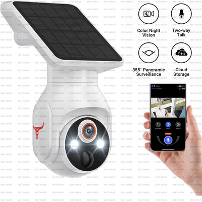 Solar Camera Security Outdoor - 100% Wire-Free Security Cameras Wireless Outdoor