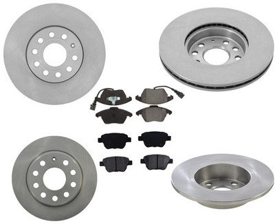 For 2013-2019 Volkswagen Beetle 288MM Front 253MM Rear Disc Brake Rotors W Pads