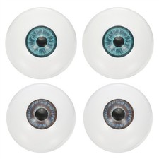30mm Doll Eyes, 4 Pcs Realistic Acrylic Eyes, Blue Green/Blue Gray