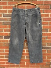 Vtg 90s Y2K Marithe Francois Girbaud Faded Black Wide Leg 36x29 Paint Splatter