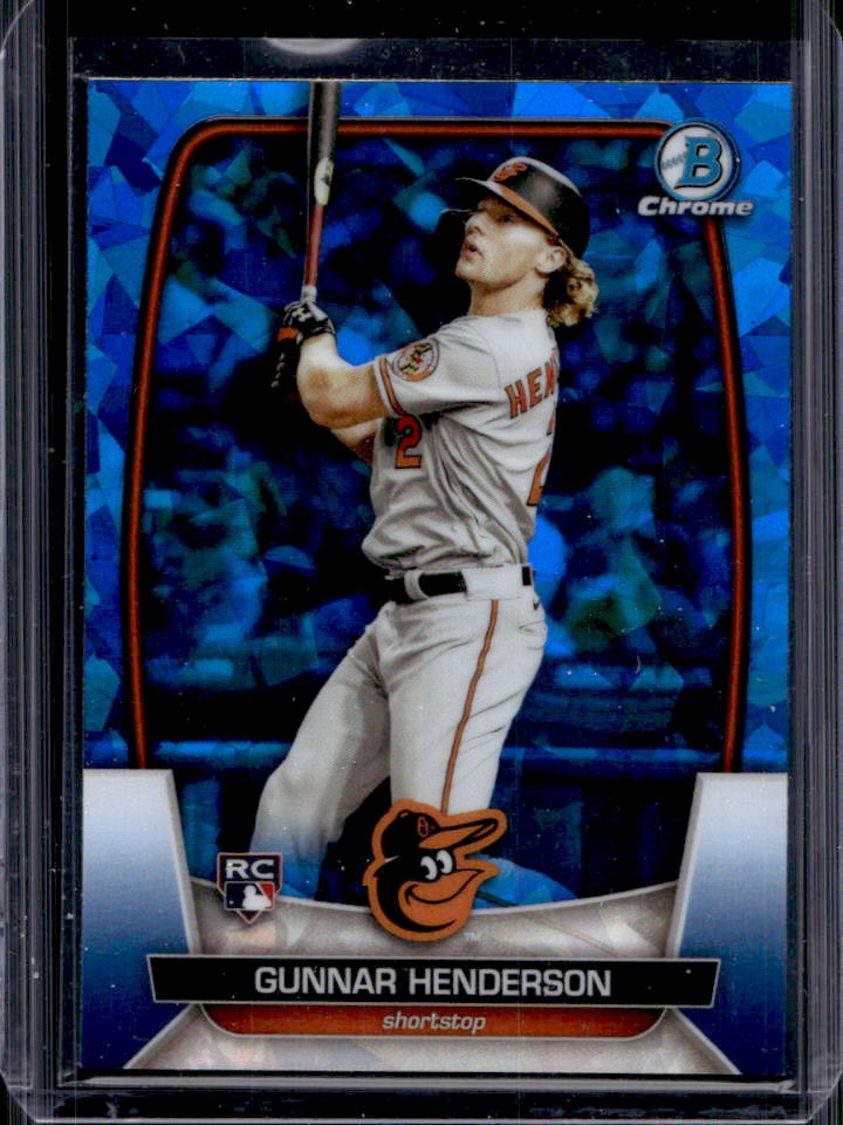 2023 Bowman Chrome Sapphire Gunnar Henderson RC Rookie #10 Orioles