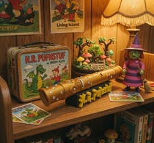 Programa de televisión H.R. 1969-1970 Arte de utilería de flauta Pufnstuf con soporte Freddy