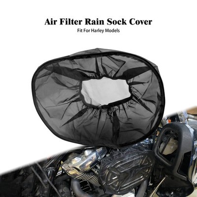 Schwarz Luftfilter Staubdicht Quadrat Regenschutzhülle Für Harley Touring FLHTK