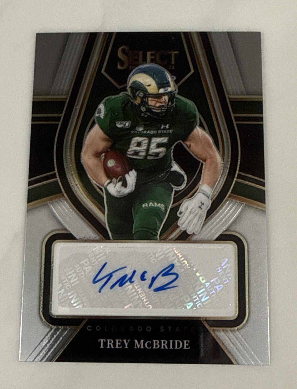 Trey McBride Panini Select Draft Picks Rookie Signatures #RSTMC Silver