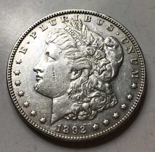 1892-P Morgan Silver Dollar $1, AU+. Great Look! F18
