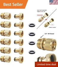 Brass Garden Hose Quick Connector Set