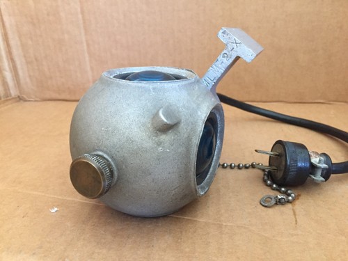 LAMPE FEU DE POSITION VINTAGE CHEMIN DE FER CABOOSE - ATTRIBUÉE PYLE NATIONAL - VERRE - Photo 7/12