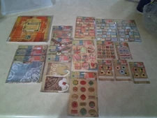 Basic Grey Scrapbook 8.5" And Sticker Embellishments Lot Of 18 Pcs.